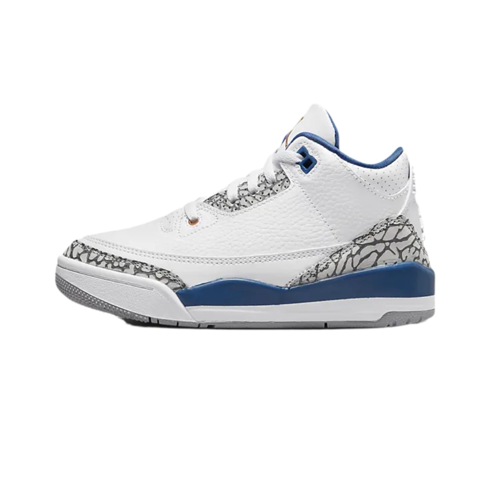 Tenis Nike Jordan 3 Retro ps Blanco/Azul de Niños DM0966-148