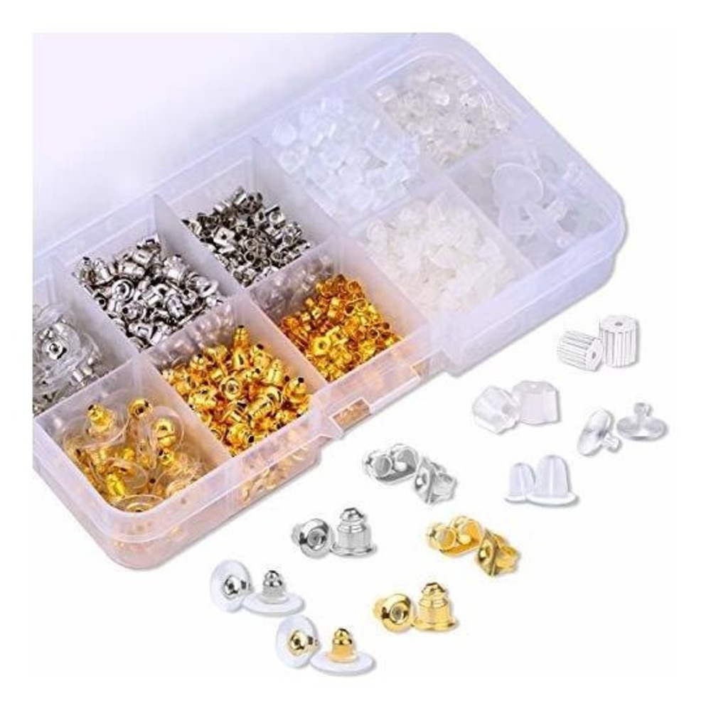 Mariposas Para Aretes Goma/metal/plástico 1040 Pcs Yalis