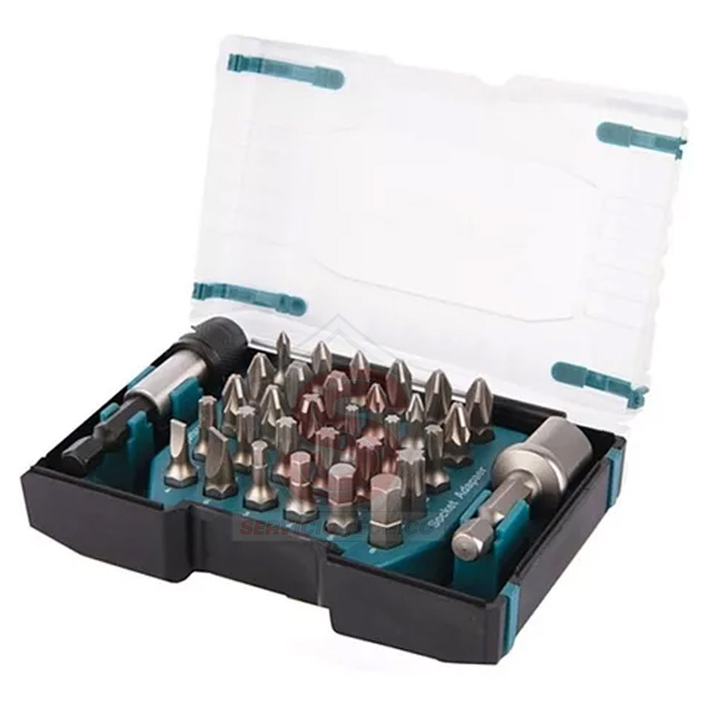 Kit De 32 Puntas Con Adaptador Hex D-65084 Makita Original