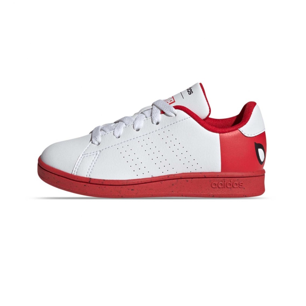 TENIS CASUAL ADIDAS ADVANTAGE SPIDERMAN K BLANCO/ROJO DE NIÑOS HQ8838