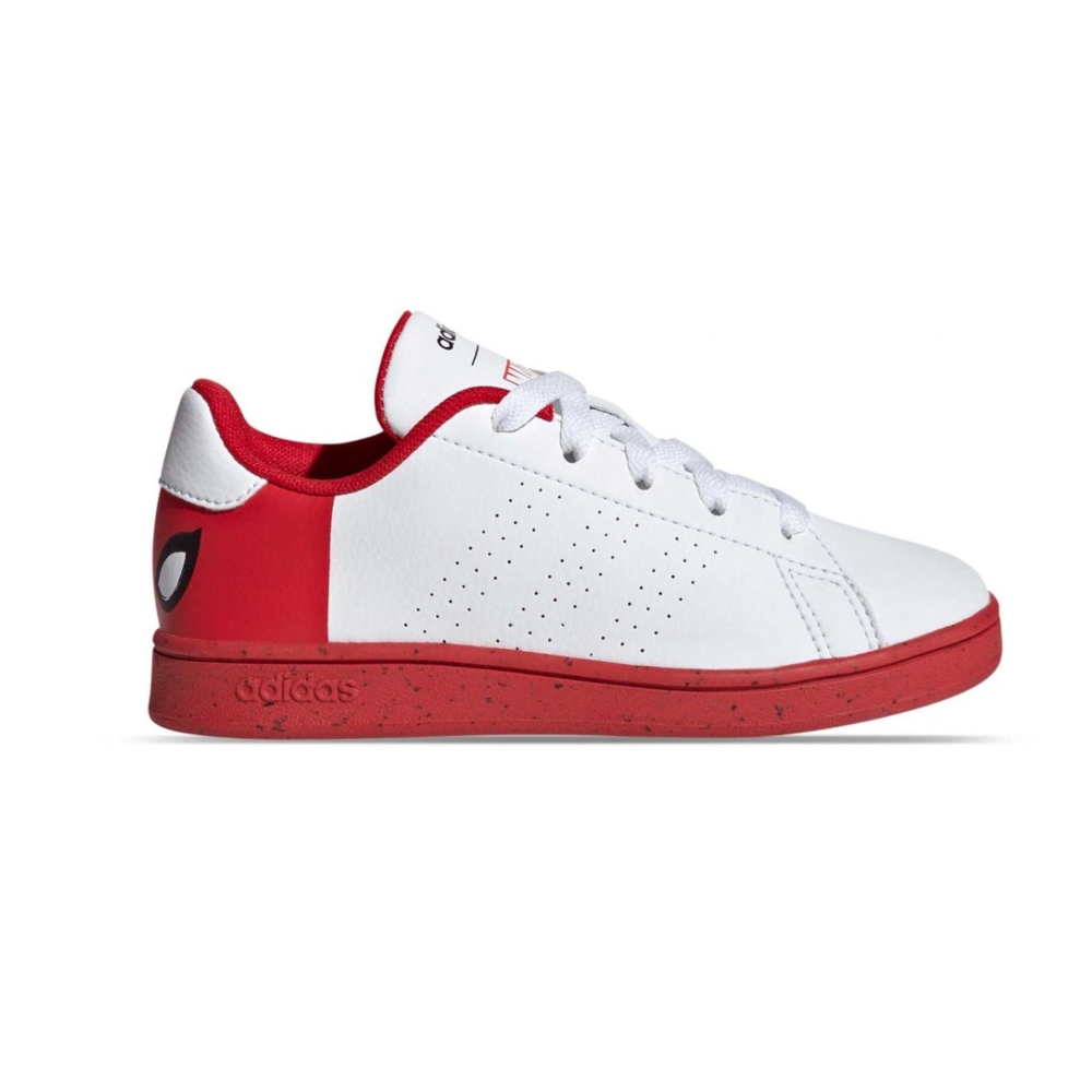 TENIS CASUAL ADIDAS ADVANTAGE SPIDERMAN K BLANCO/ROJO DE NIÑOS HQ8838