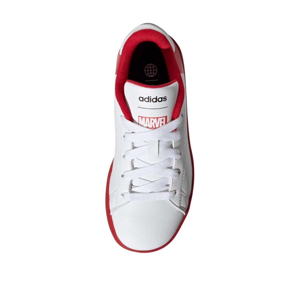 TENIS CASUAL ADIDAS ADVANTAGE SPIDERMAN K BLANCO/ROJO DE NIÑOS HQ8838