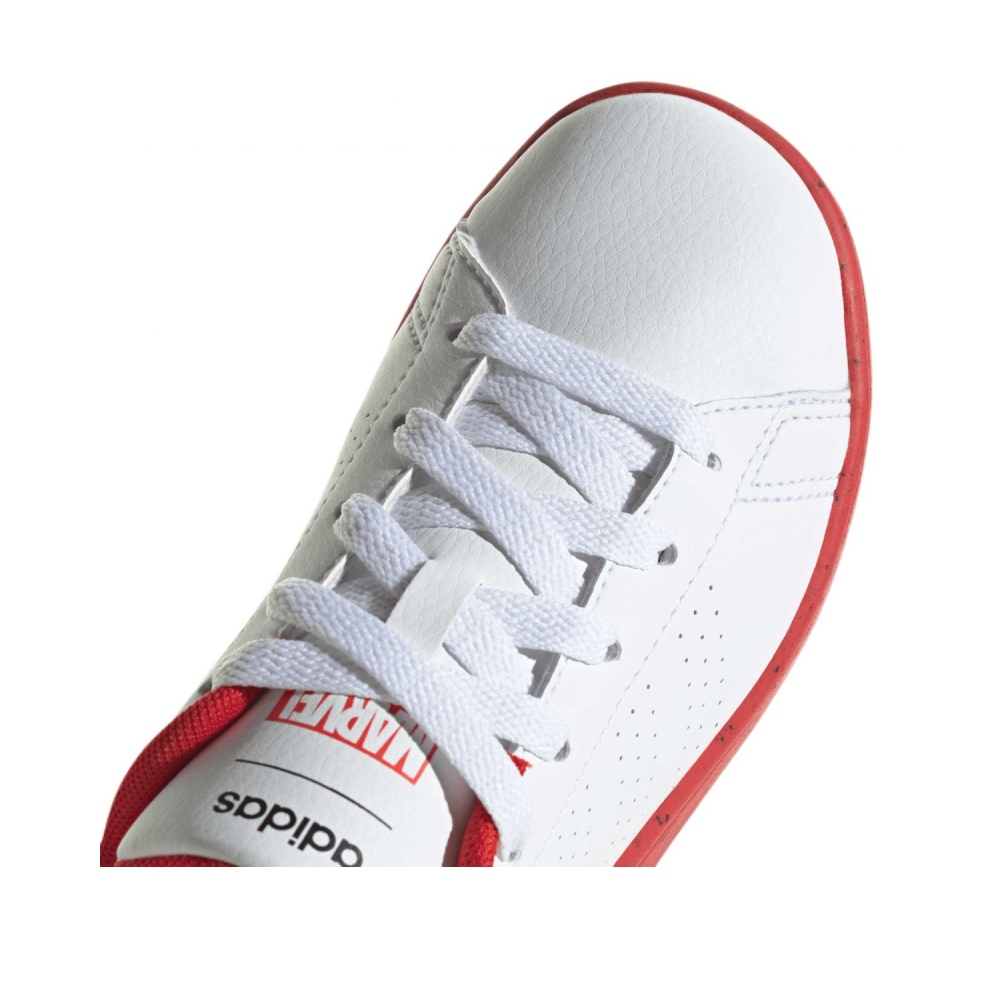 TENIS CASUAL ADIDAS ADVANTAGE SPIDERMAN K BLANCO/ROJO DE NIÑOS HQ8838