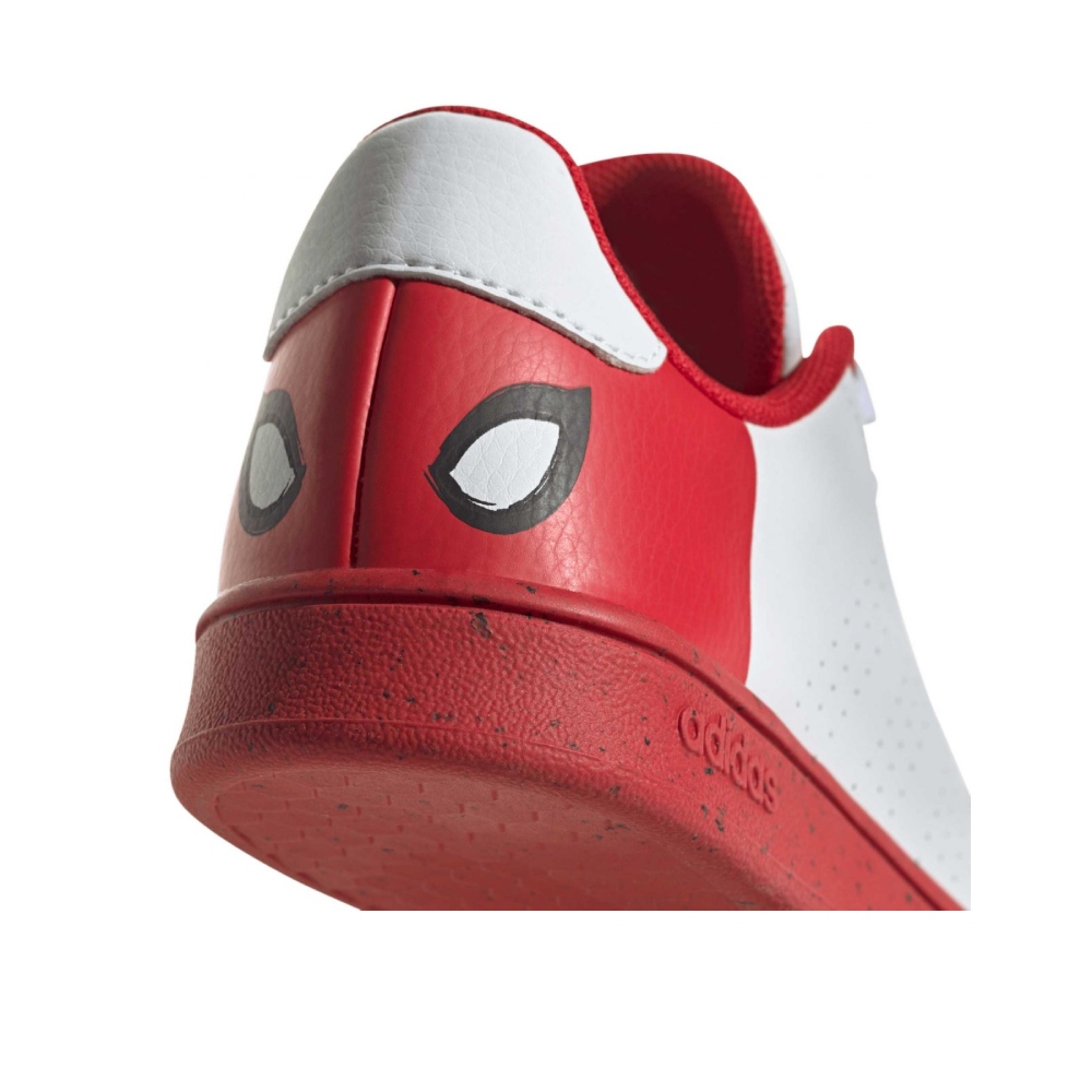 TENIS CASUAL ADIDAS ADVANTAGE SPIDERMAN K BLANCO/ROJO DE NIÑOS HQ8838