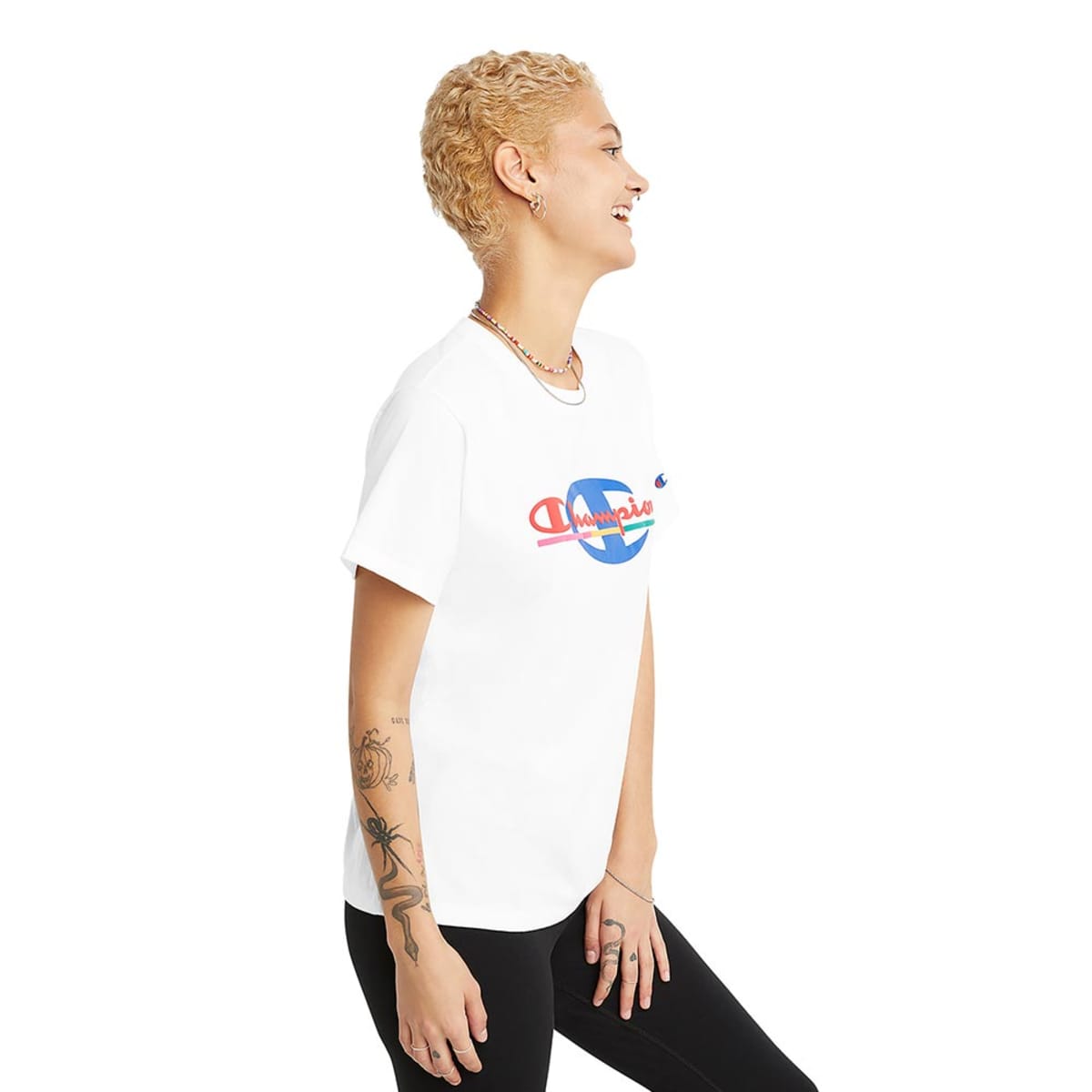 Playera Classic Graphic color blanco de Champion para mujer, mod