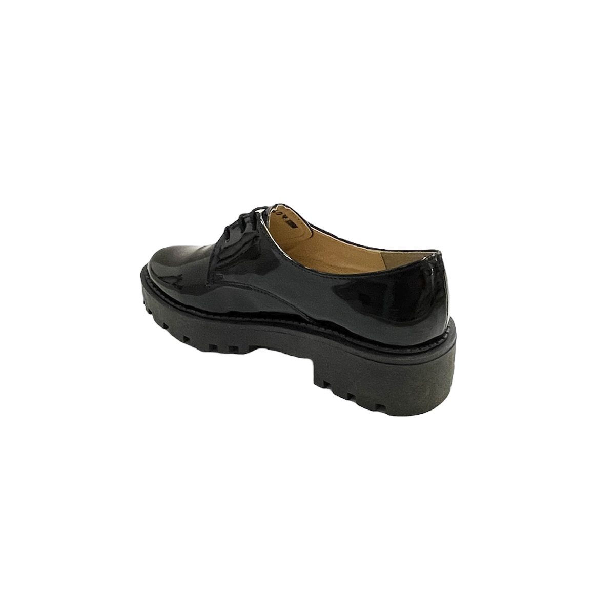 Zapatos Negros De Charol Con Plataforma Mujer Bap