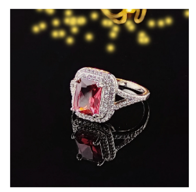 Anillo Promesa De Zirconias Rojo Rubi By Amour