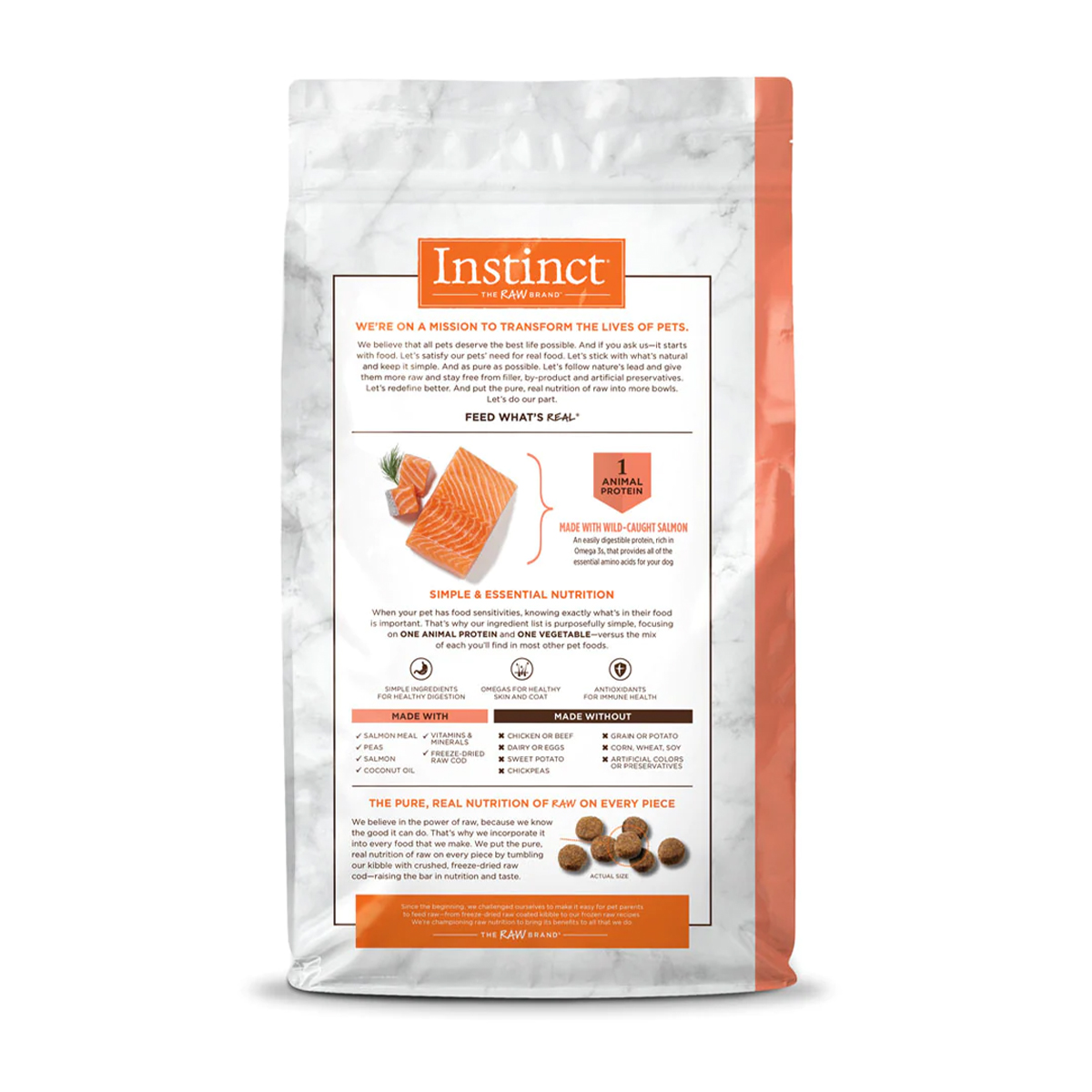 Instinct LID Alimento hipoalergénico para Perros con Alergias, croquetas recubiertas de Carne Real de Salmón, 9kg