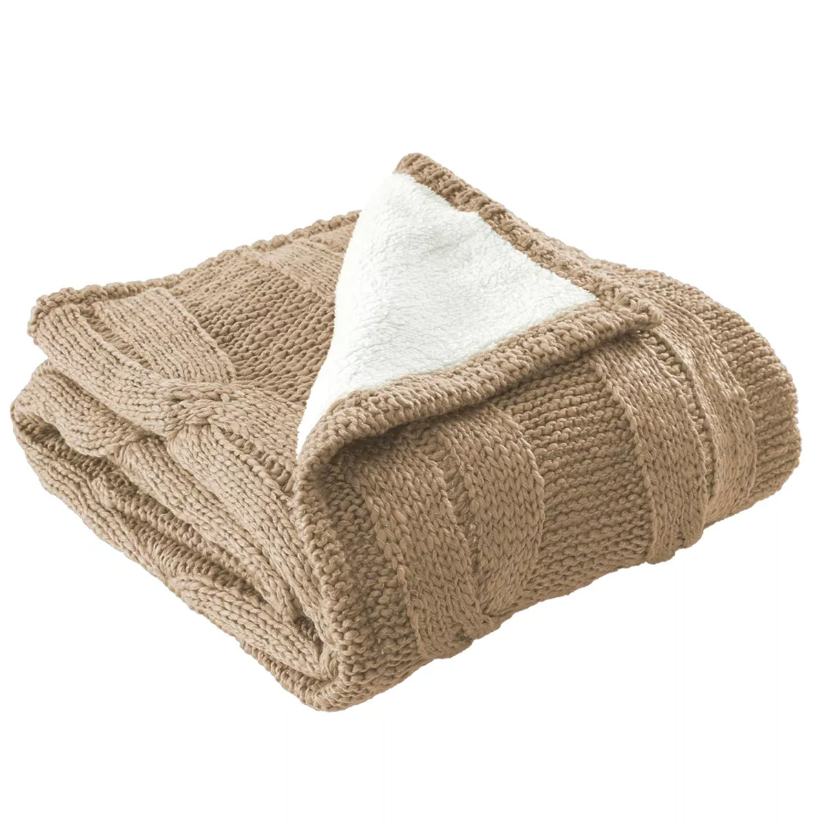 Frazada Tejida y Aborregada, Aspen. Modern Threads