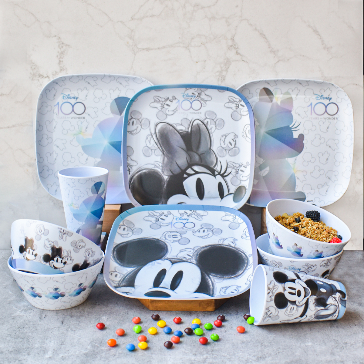 Vajilla Completa Vajilla Mickey Mouse 12 Piezas Juego De Vajilla