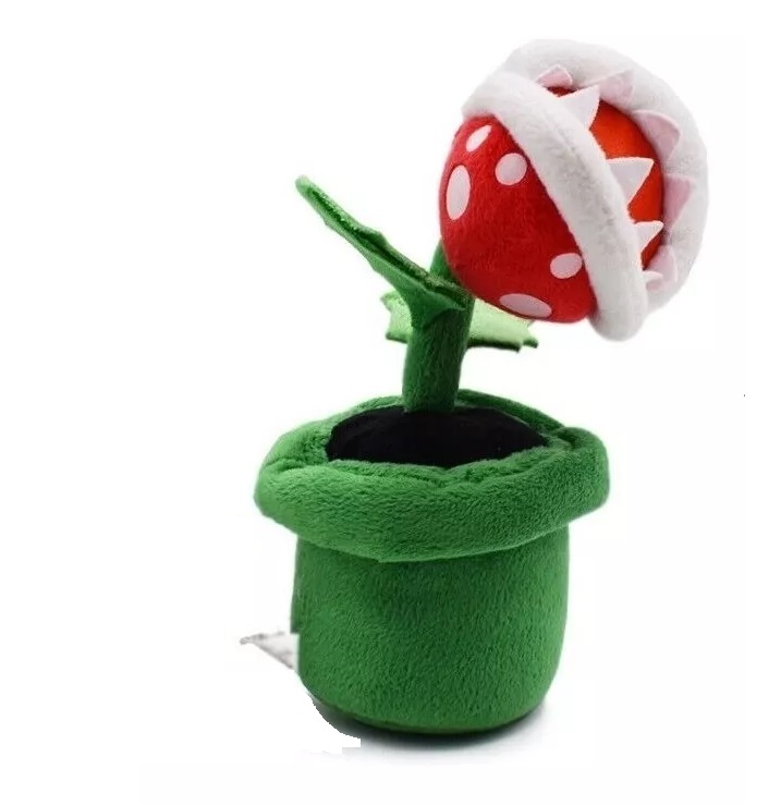 Juguete Peluche Planta Piraña Super Mario Bros Nintendo 22 Cm