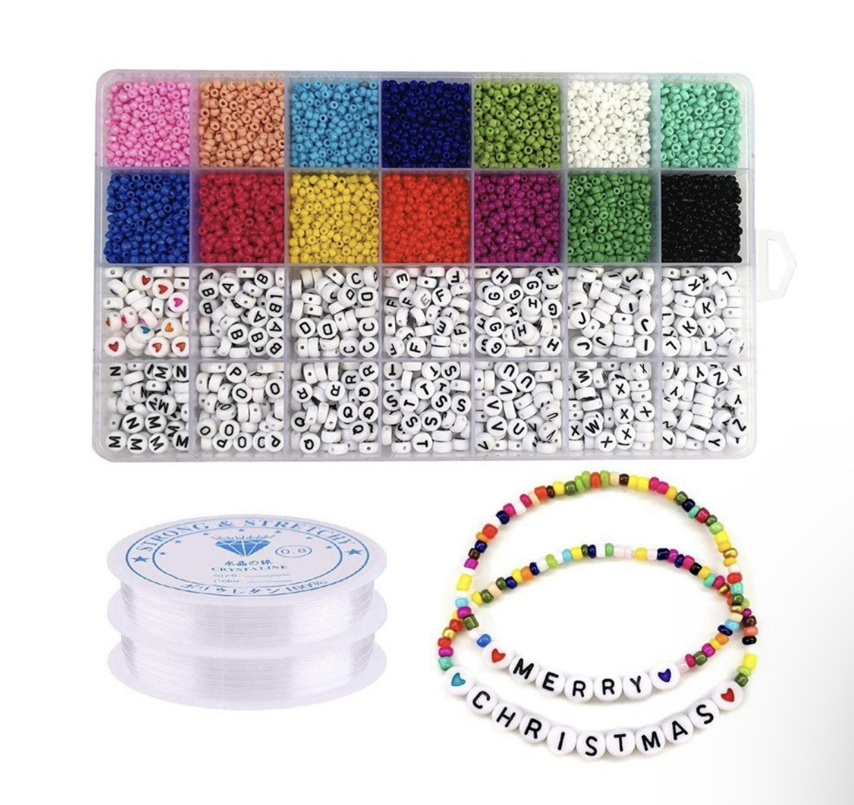 Cuentas Pulseras Cuentas Letras Acrílico Bisuteria Chaquiras