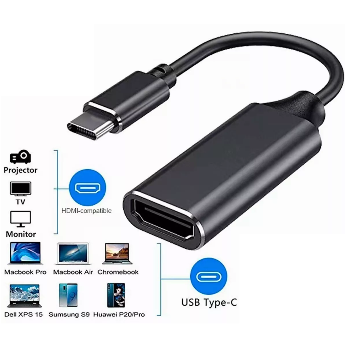 Usb Tipo C A Displayport Adaptador Para Samsung Y Huawei