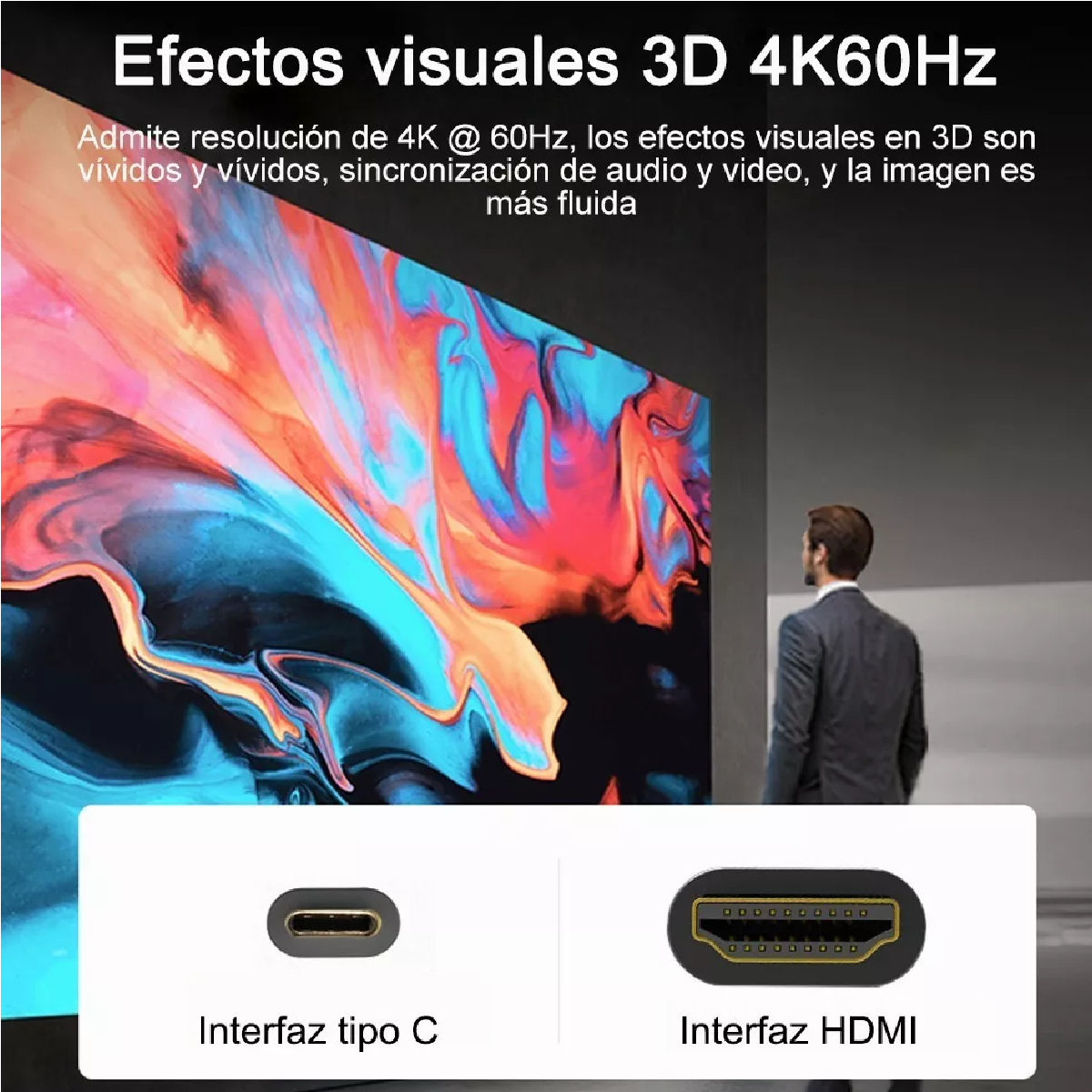 Usb Tipo C A Displayport Adaptador Para Samsung Y Huawei