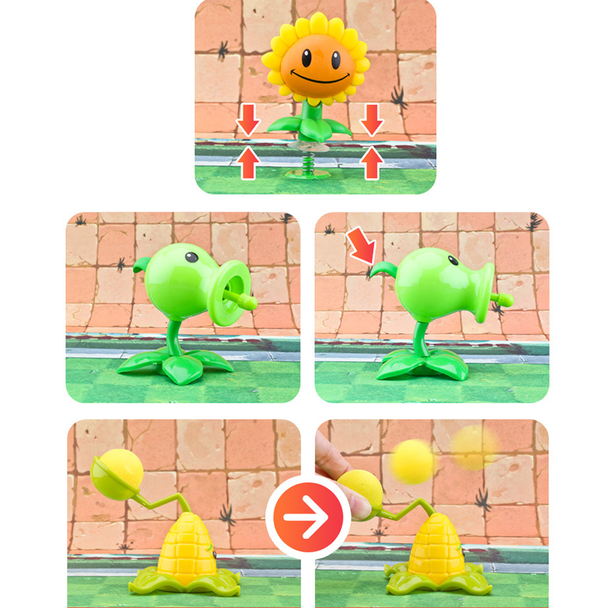 Juego Plantas Vs Zombies Mochila Juguetes Colección Log-on