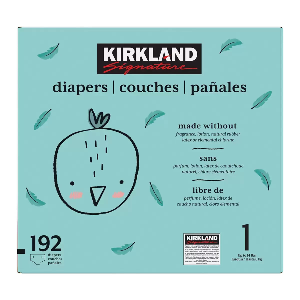 Caja De Pañales Kirkland Signature Etapa 1 192 Piezas