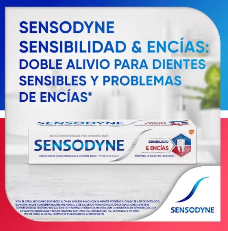 Pasta Dental Sensodyne 674886 Sensibilidad y Encías 5 Pzas