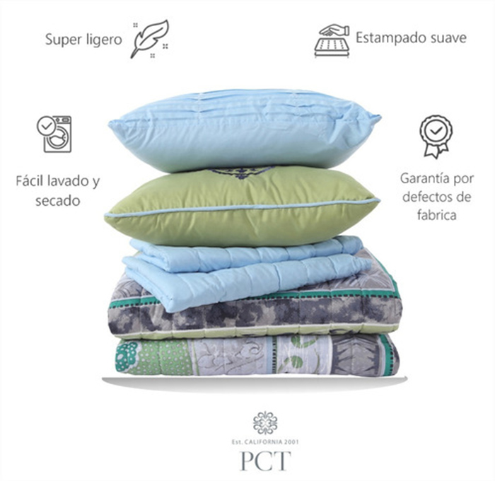 Set de sobrecama- colcha de verano Sattika, 5 pzas Queen Size