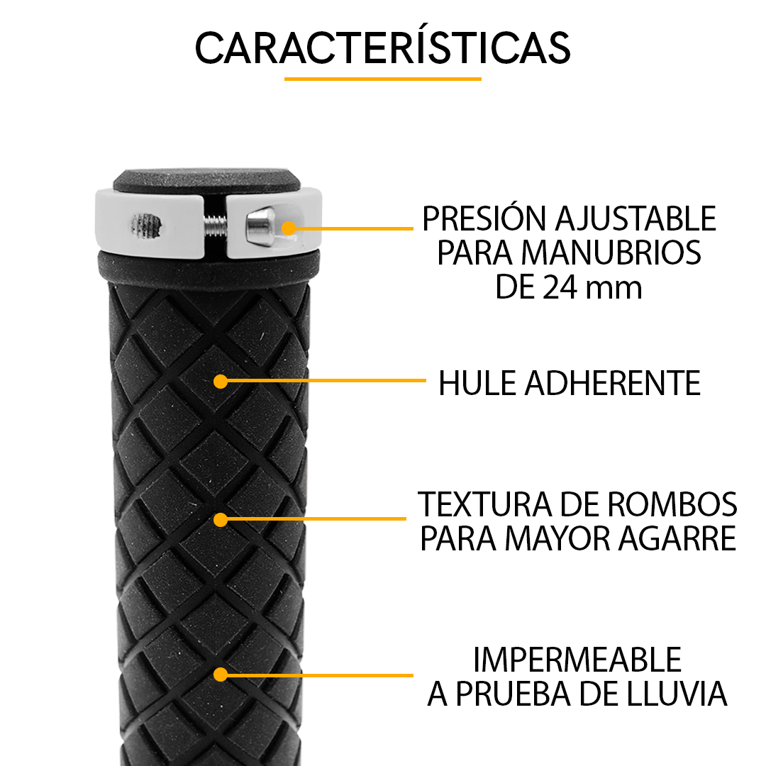 Puños Bicicleta De Hule Para Manubrio Antiderrapante con Ajuste