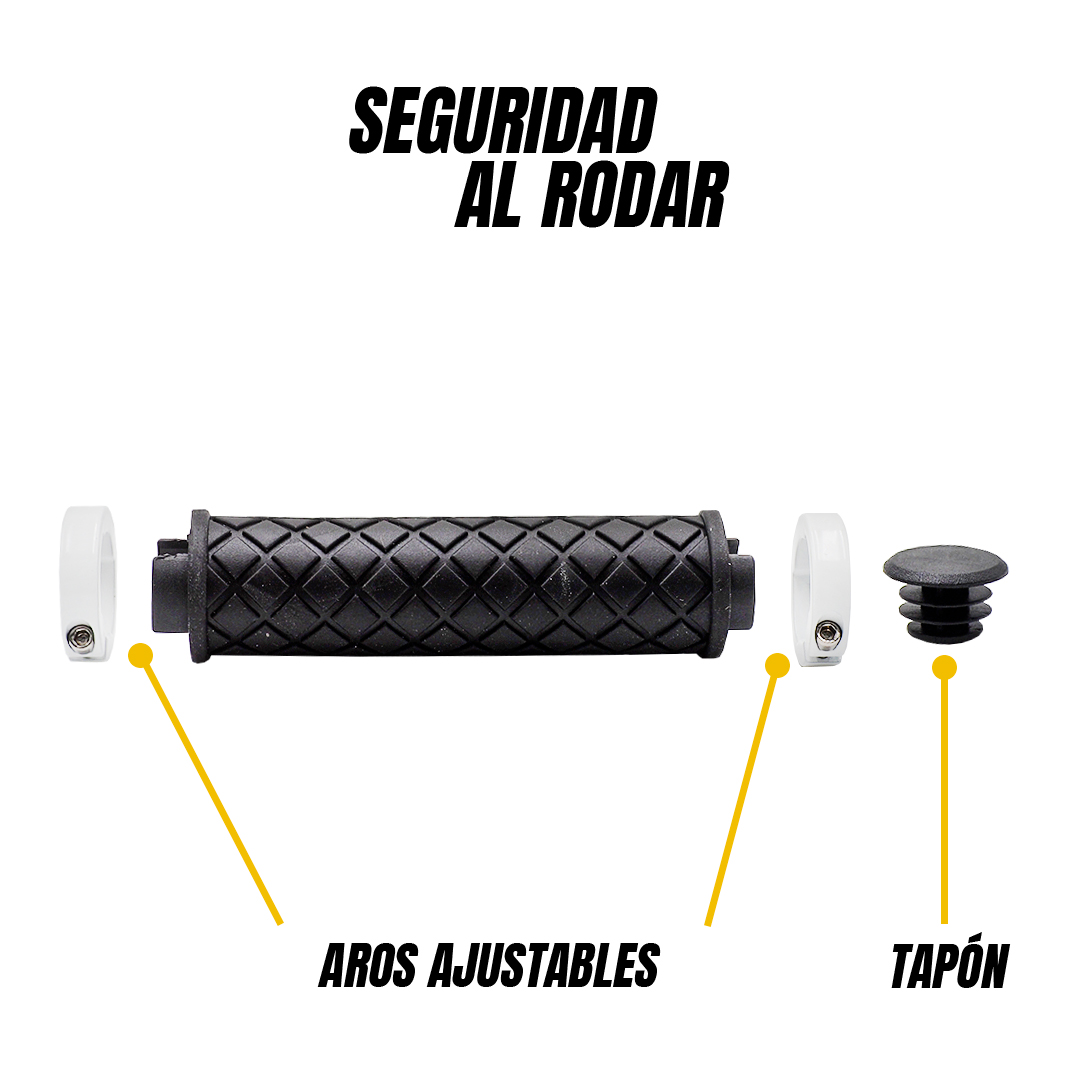 Puños Bicicleta De Hule Para Manubrio Antiderrapante con Ajuste