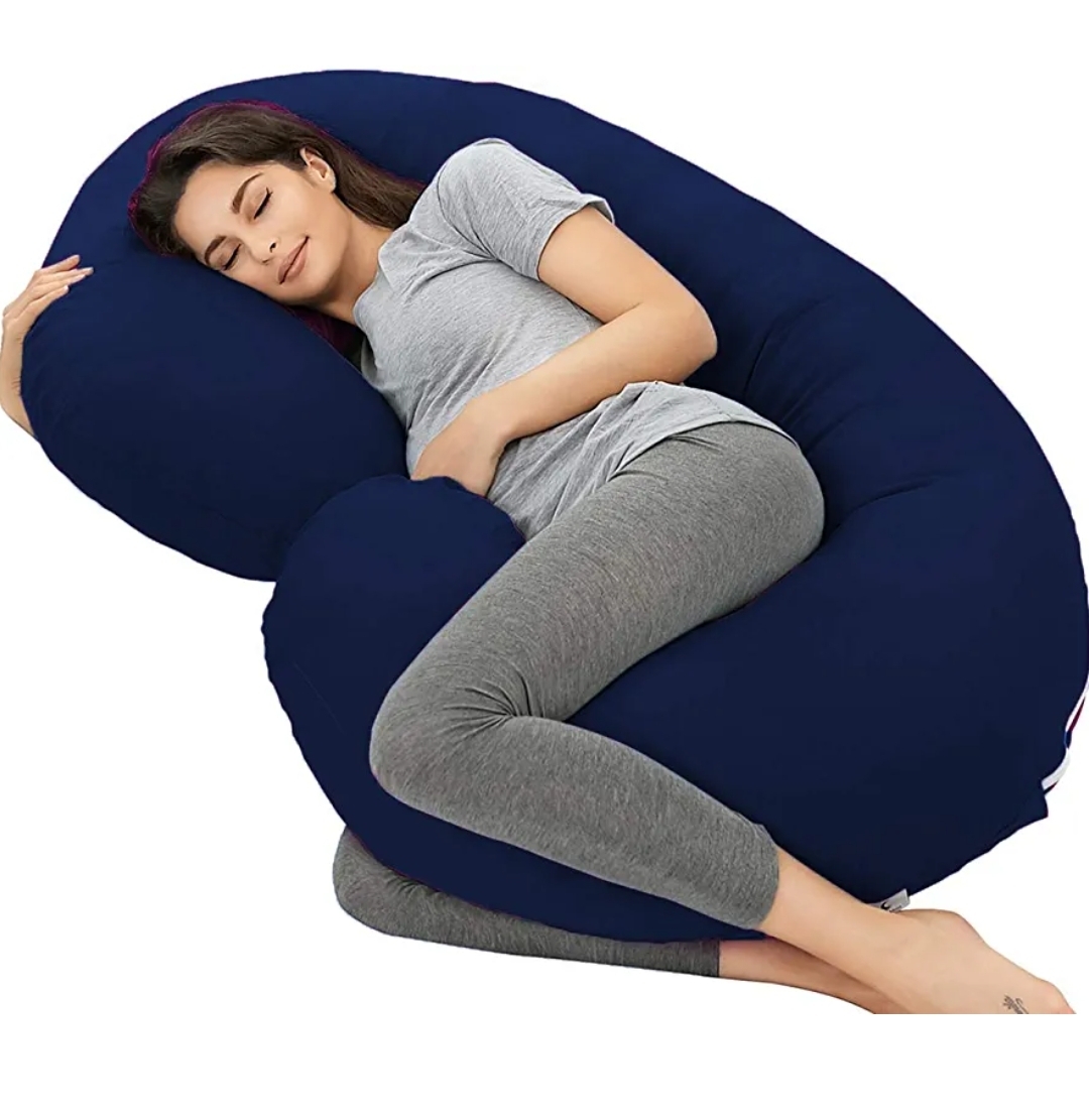 Almohada de Embarazo y Lactancia en G con Relleno Suave.