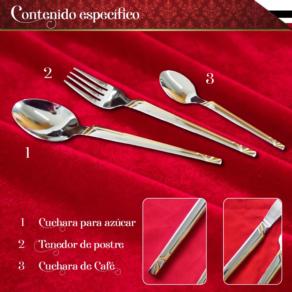 Juego De Cubiertos 86 Pcs Para 12 Personas Acero Inoxidable