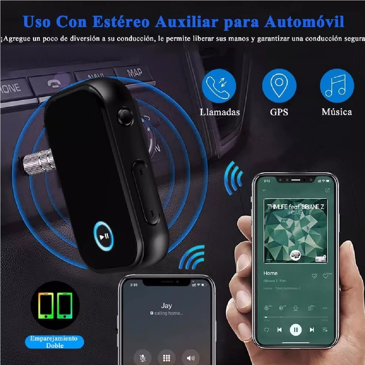 Receptor Y Transmisor Bluetooth V5.0 De Audio