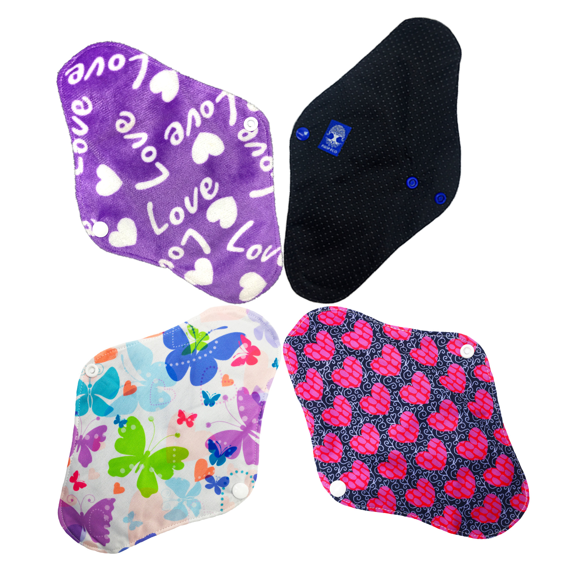 Toallas Sanitarias Femeninas de tela reutilizables regulares y nocturnas ecobaby original.