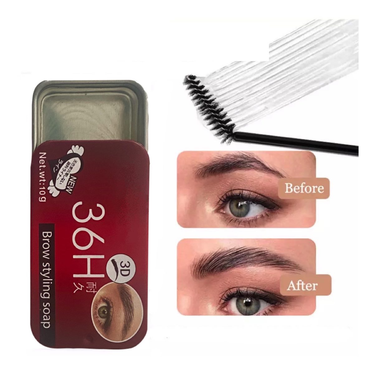 Cera jabón Para Peinar Definir Maquillar Cejas Larga Duración