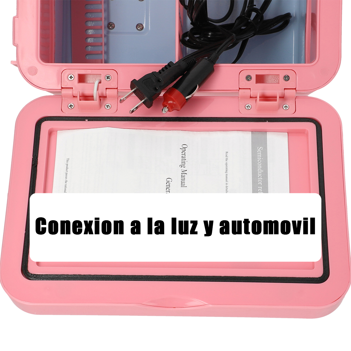 Mini Refrigerador De 8 Litros Con Luz Led Y Con Espejo (rosa)