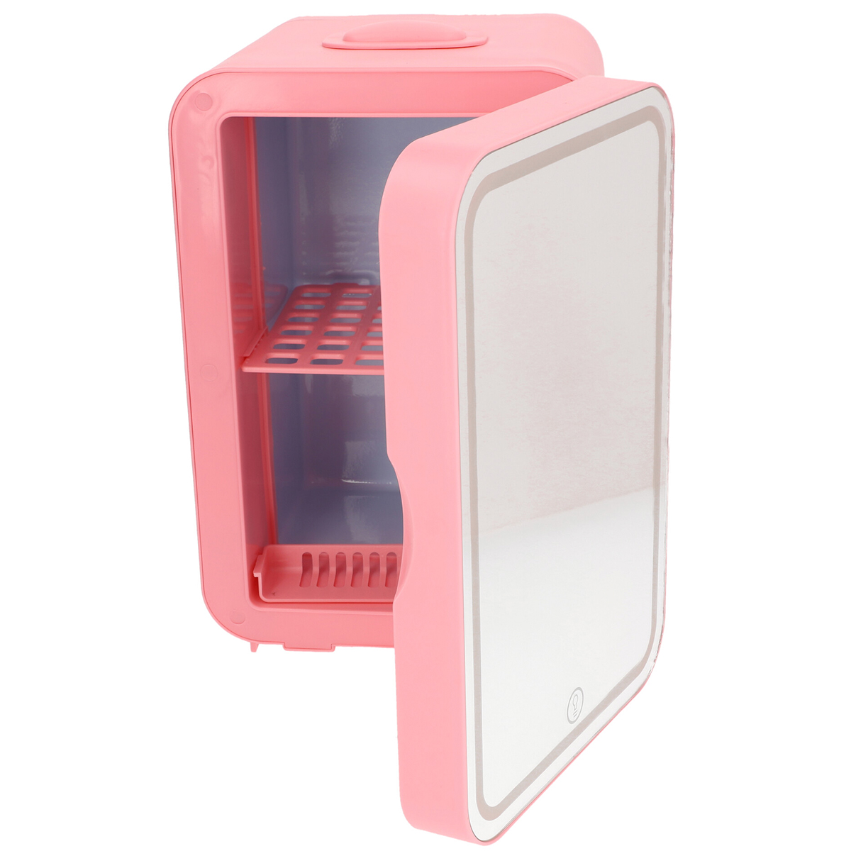 Mini Refrigerador De 8 Litros Con Luz Led Y Con Espejo (rosa)