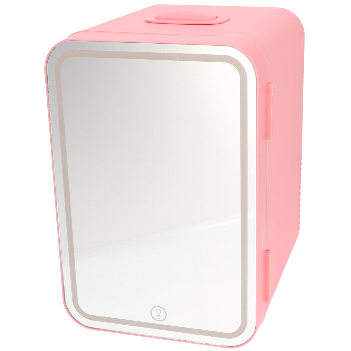 Mini Refrigerador De 8 Litros Con Luz Led Y Con Espejo (rosa)