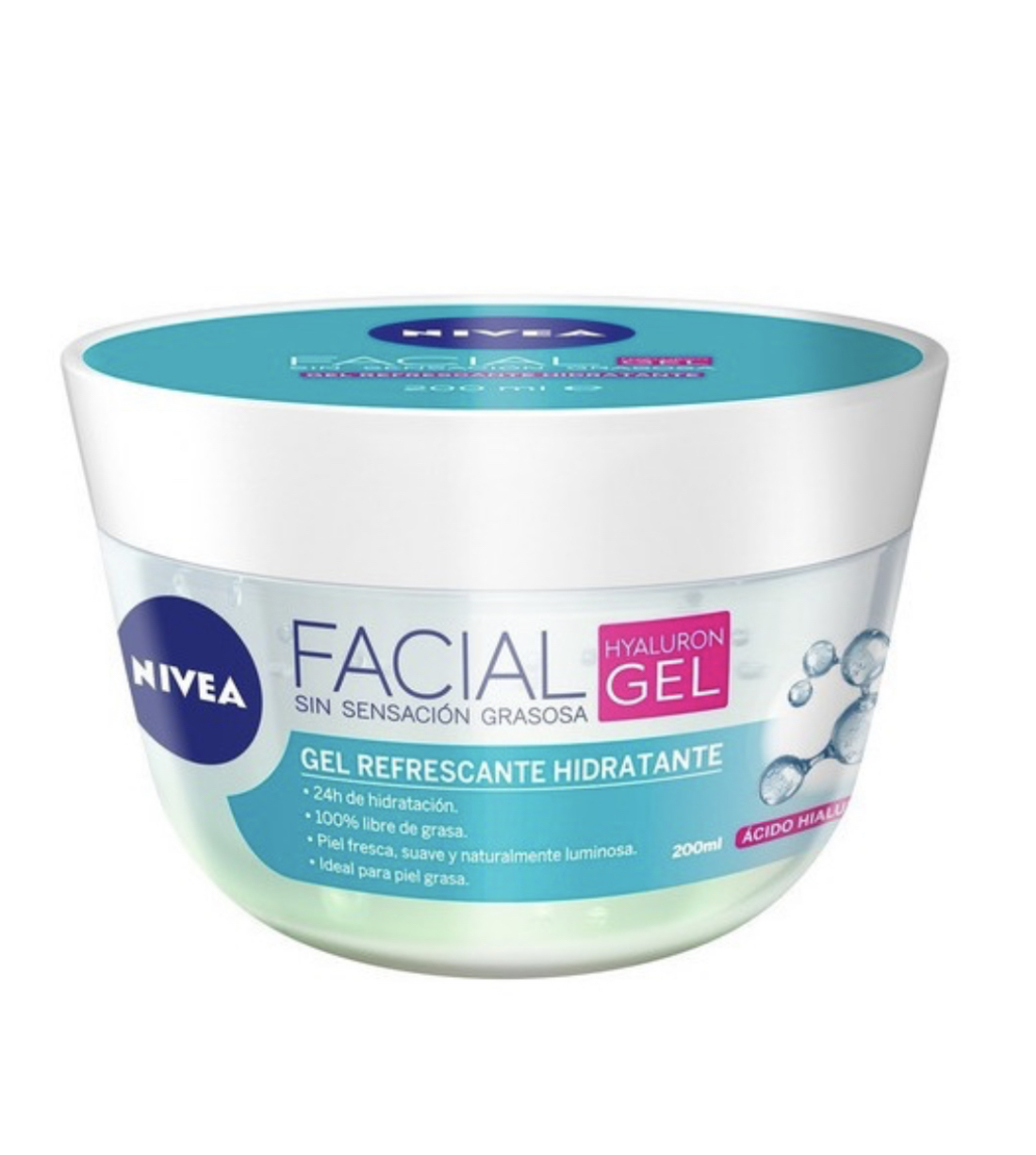 Gel Crema con acido hialurónico gel facial refrescante Nivea día para piel grasa/mixta de 100mL