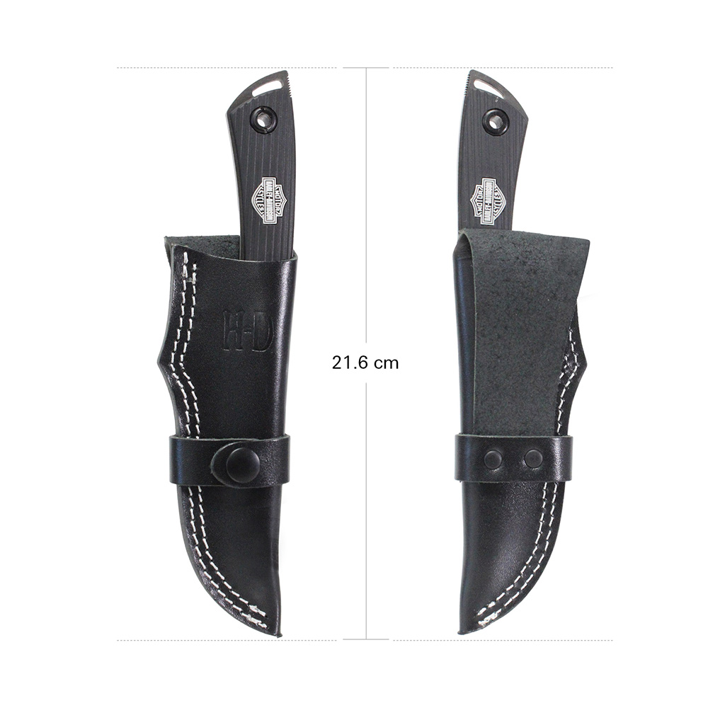 Cuchillo Liso Full Tang Negro Harley Davidson