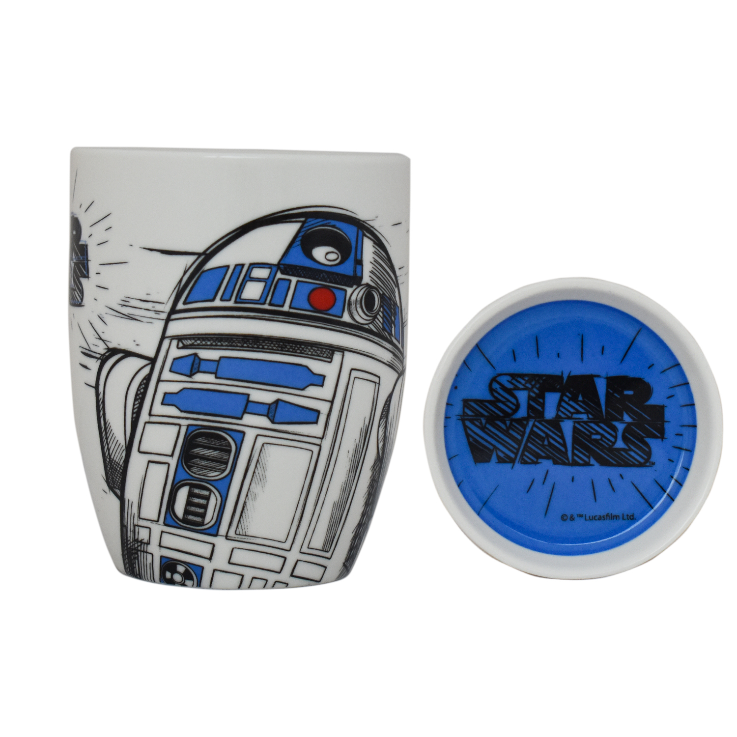 3 Tazas Café Ceramica Star Wars Darth Vader R2d2 Bb8 Disney