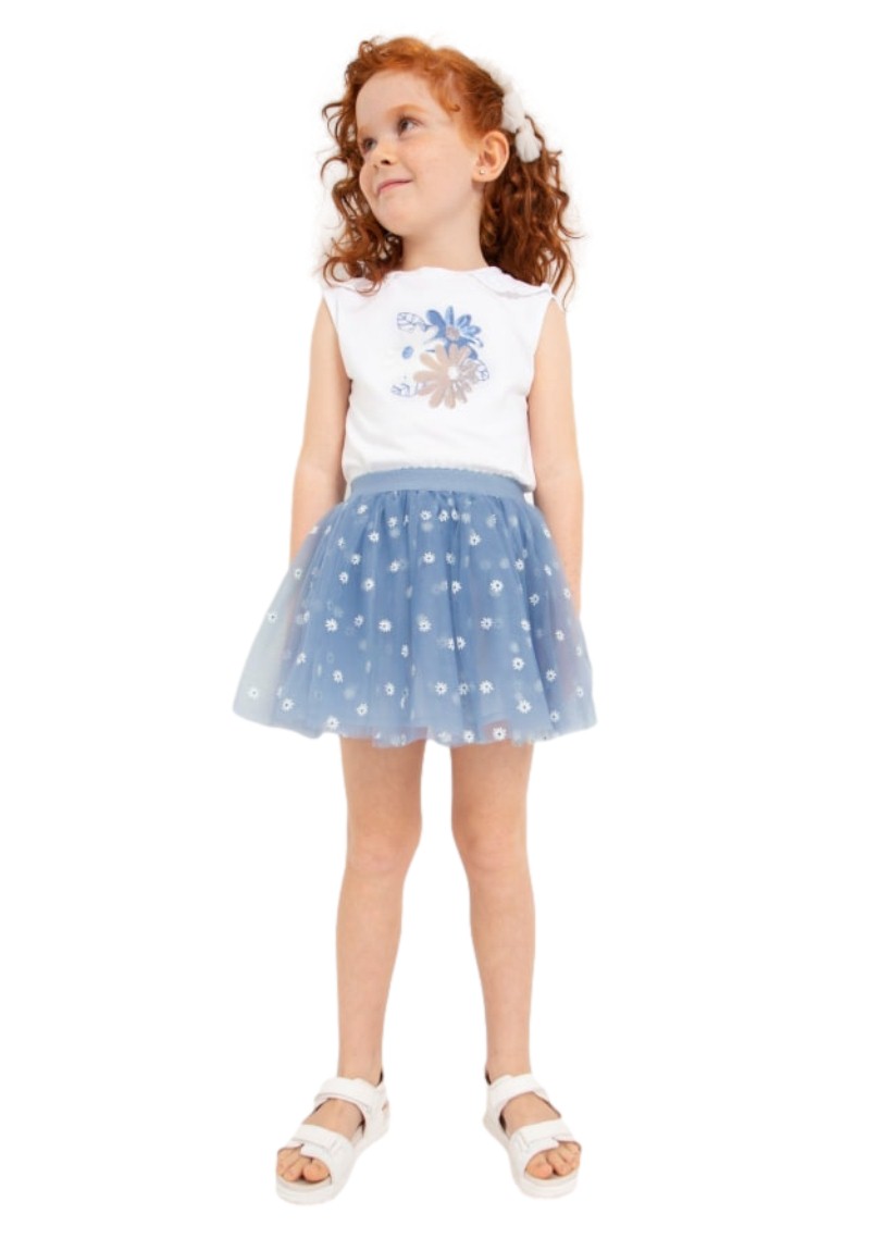 Conjunto 2 Pz Falda Tul Niña Mayoral Color Porcelana