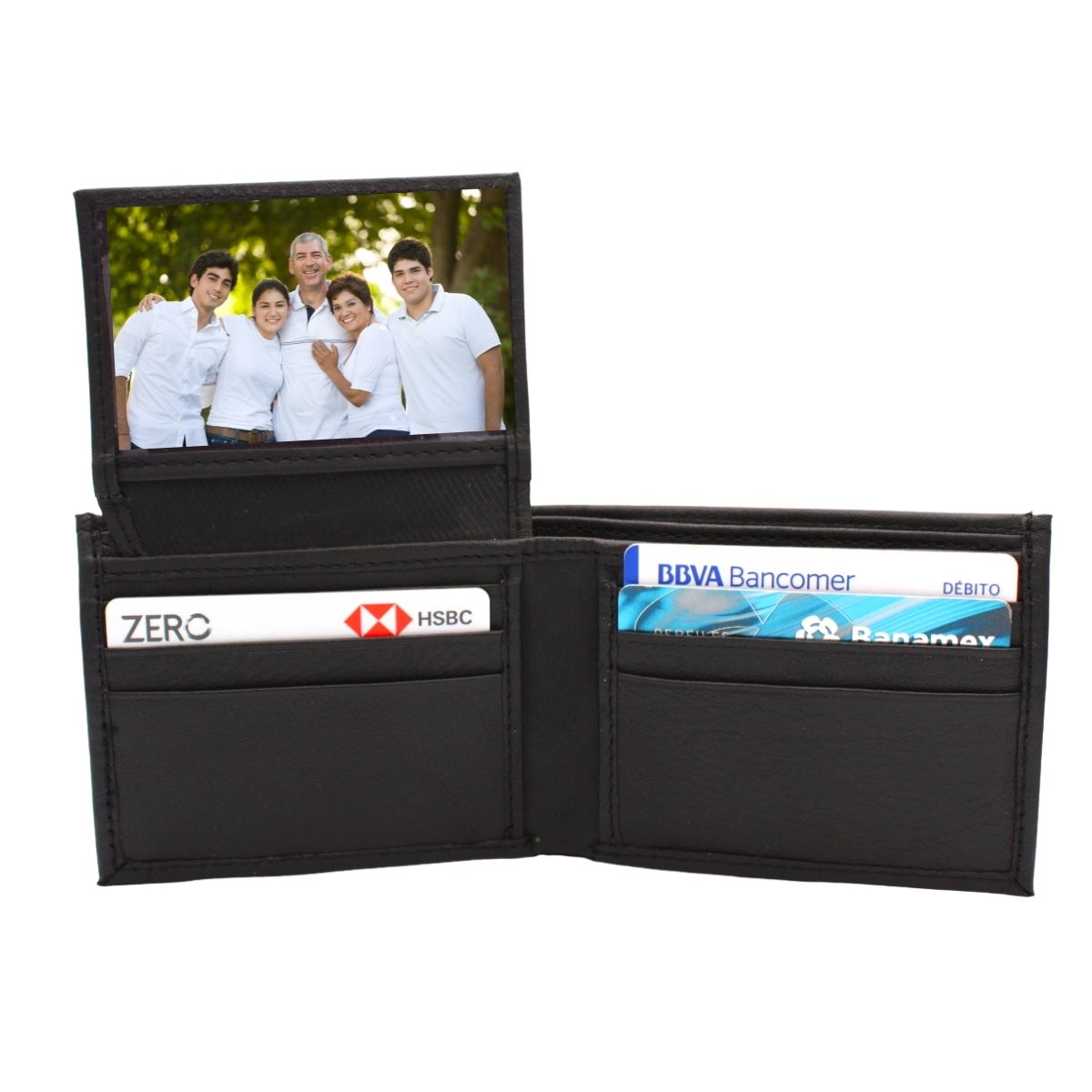 Cartera Billetera Carteras México Bifold Compartimiento Secreto Piel Genuina Regalo Hombre