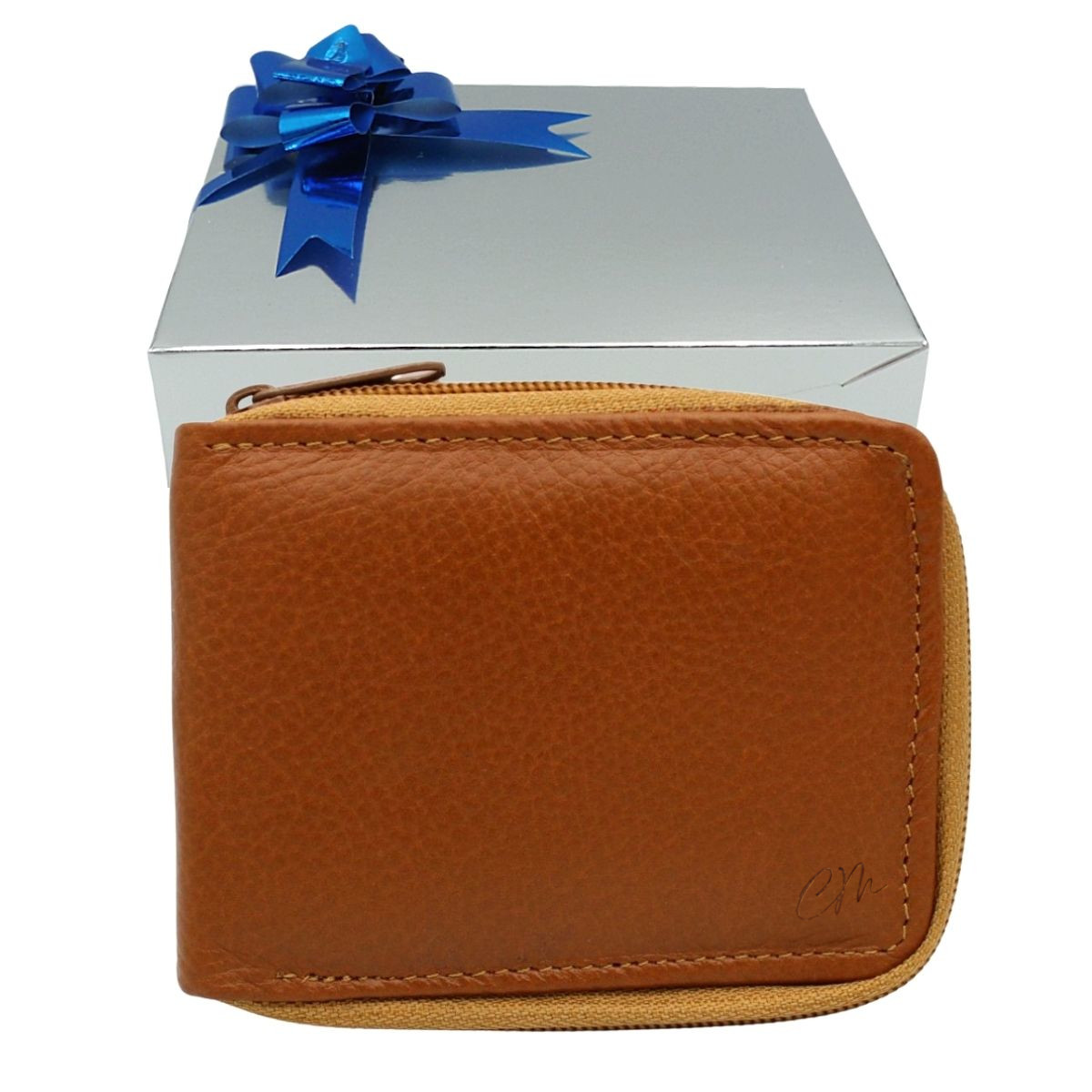 Cartera Billetera Carteras México Box Cierre Piel Genuina Regalo Hombre