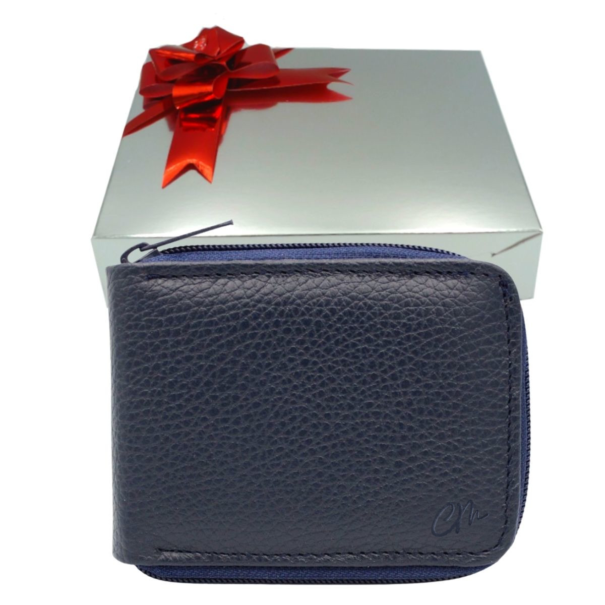 Cartera Billetera Carteras México Box Cierre Piel Genuina Regalo Hombre