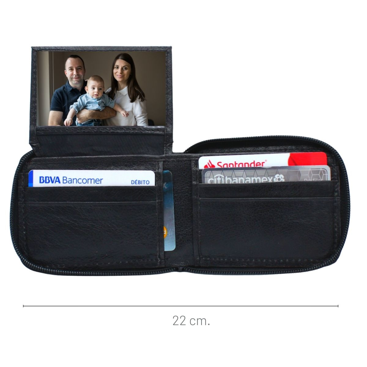 Cartera Billetera Carteras México Box Cierre Premium Piel Genuina Regalo Hombre