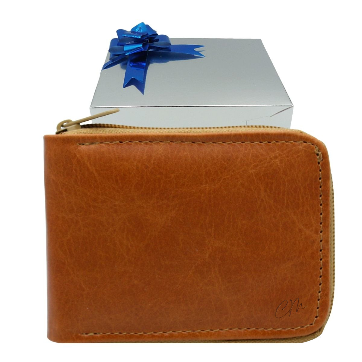 Cartera Billetera Carteras México Box Cierre Premium Piel Genuina Regalo Hombre