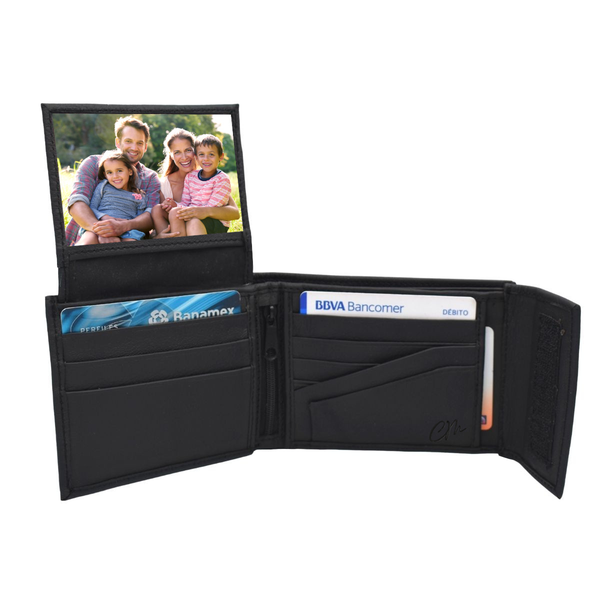 Cartera Billetera Carteras México Contacto Piel Genuina Regalo Hombre