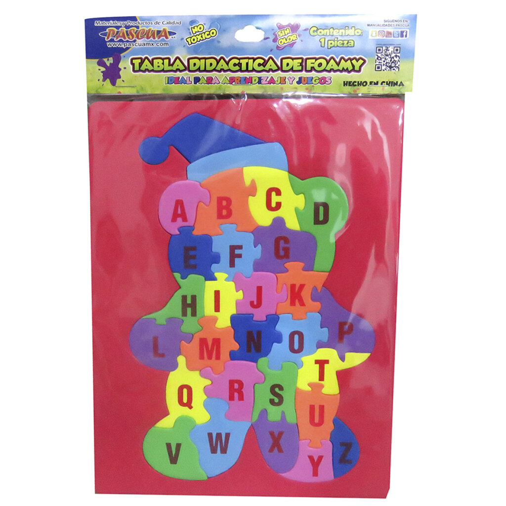 Tabla didactica de Foamy Forma Oso para niños infantiles buen regalo juego educativo aprendizaje