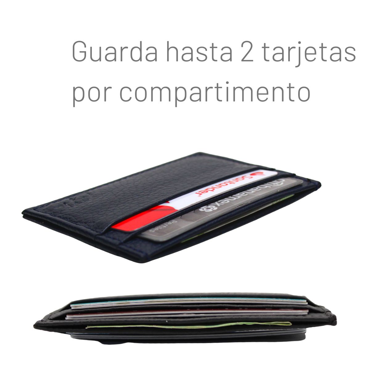 Tarjetero Billetes Carteras México Minimalista Piel Genuina Hombre