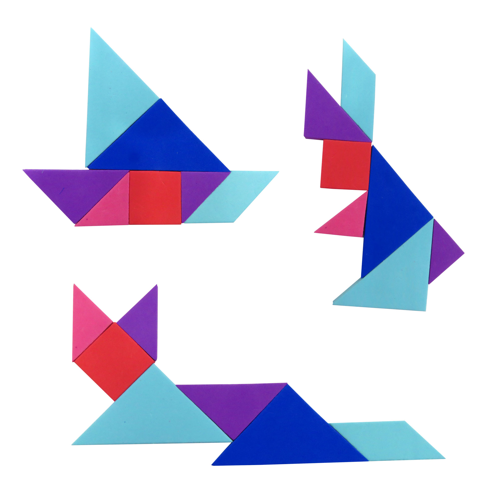 Tabla didactica de Foamy Tangram 15cm para niños infantiles buen regalo juego educativo aprendizaje