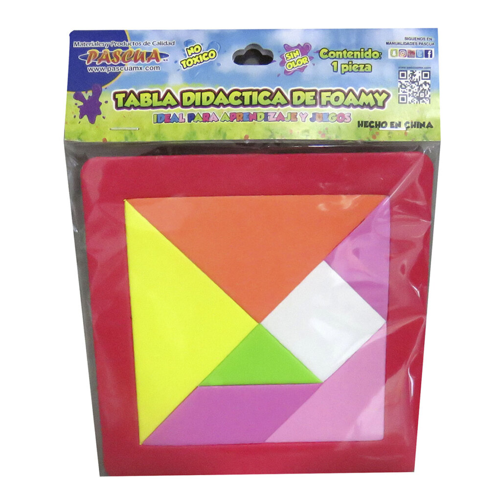 Tabla didactica de Foamy Tangram 15cm para niños infantiles buen regalo juego educativo aprendizaje