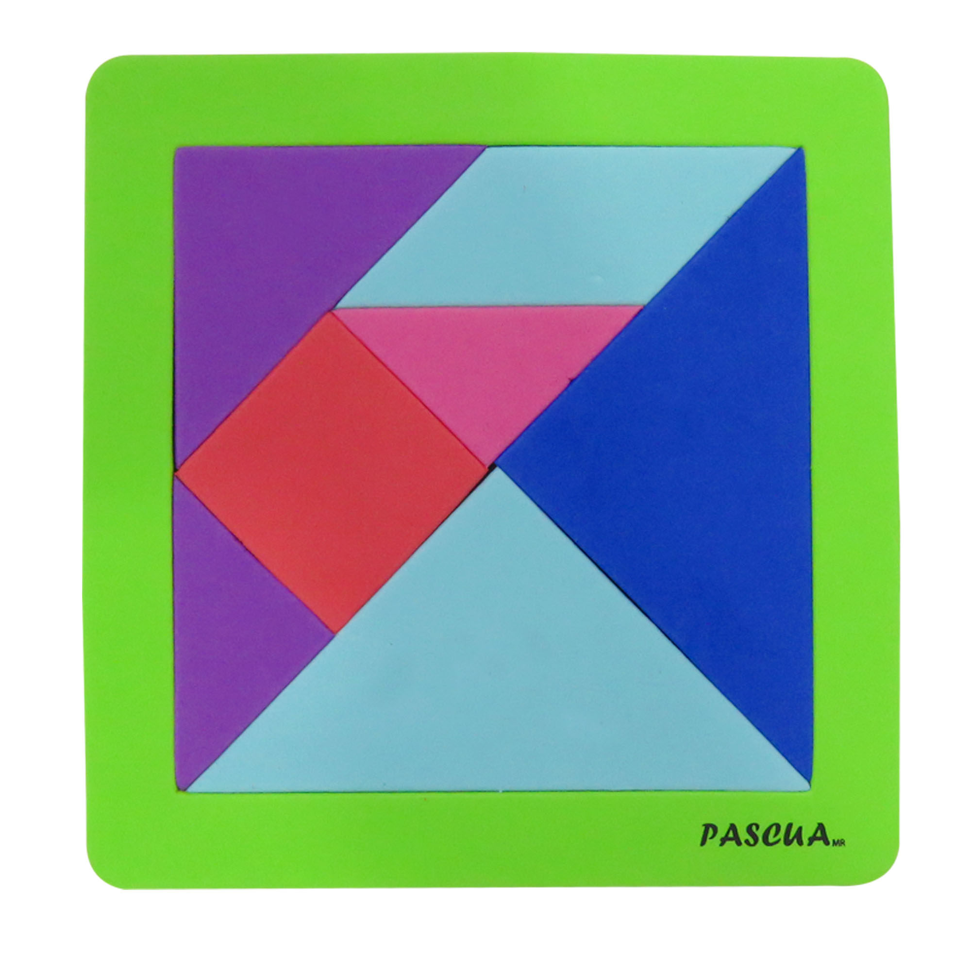 Tabla didactica de Foamy Tangram 15cm para niños infantiles buen regalo juego educativo aprendizaje