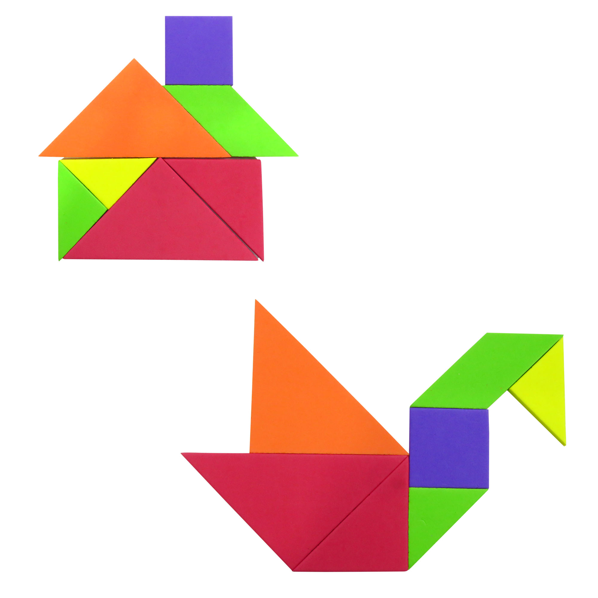 Tabla didactica de Foamy Tangram 20cm para niños infantiles buen regalo juego educativo aprendizaje