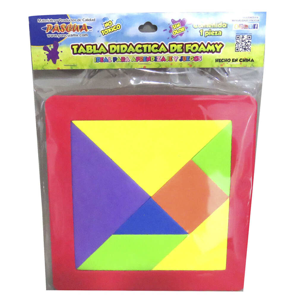 Tabla didactica de Foamy Tangram 20cm para niños infantiles buen regalo juego educativo aprendizaje