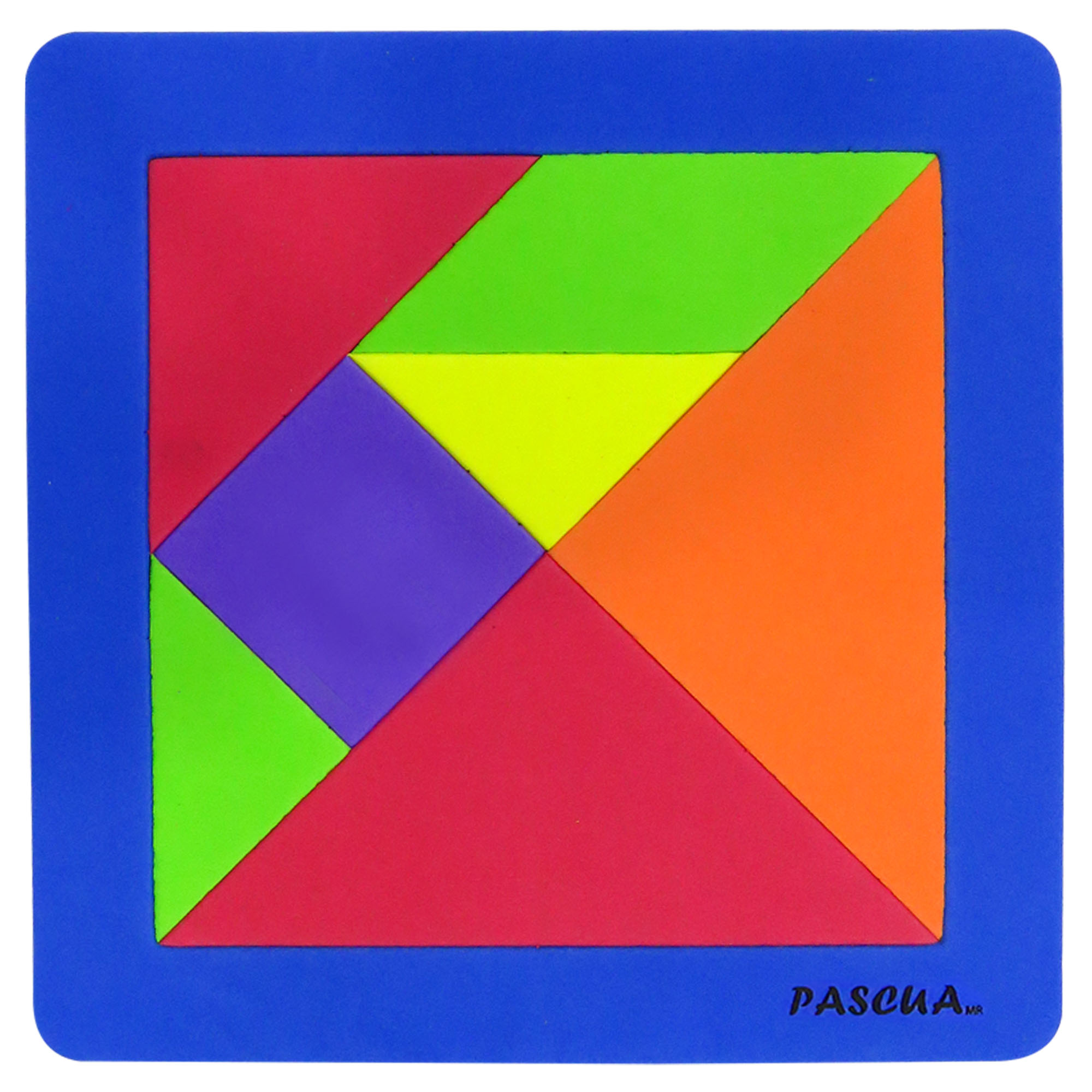 Tabla didactica de Foamy Tangram 20cm para niños infantiles buen regalo juego educativo aprendizaje